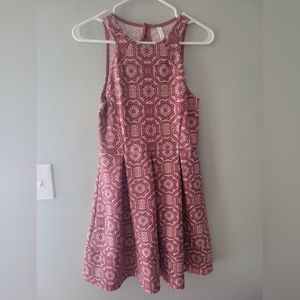 Xhiliration pink printed dress